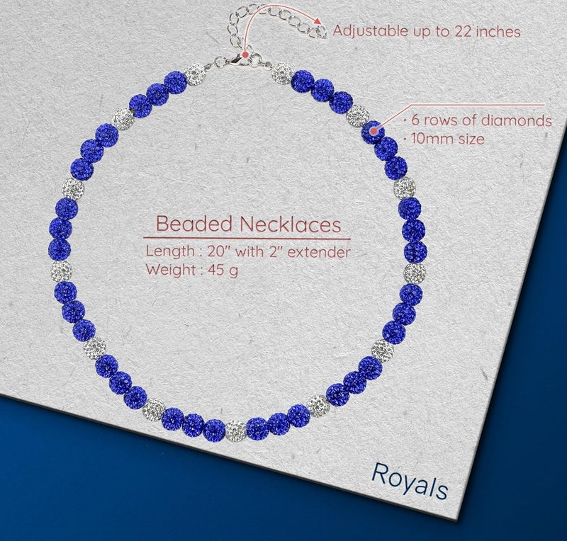 SUPBOMM Baseball Ice Necklace, Bling Beaded Necklaces, Drip Chain, League Team Colors Gifts for Men - Image 2